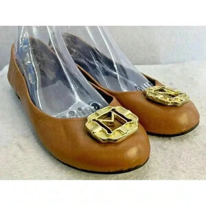 MONET Ballet Flats Italy Women's Size 8 Brown Leather upper Ballet Flats 19963-8